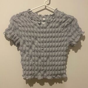 Uniqlo GU Light Grey S/S Popcorn Shirt